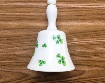 Porcelain Shamrock Bell; Marked and Numbered Bell; Made in Japan