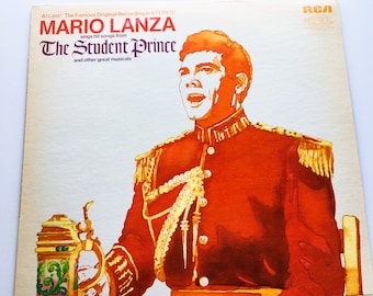 Mario Lanza Sings Songs From The Student Prince and Other Popular Musicals; Vinyl Record LP; RCA Records LSC3126; 1954 VG++ Rare