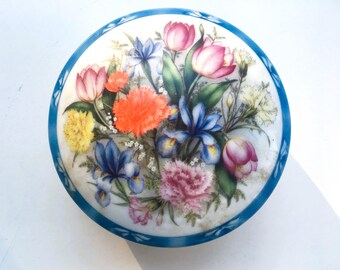Danbury Mint Floral Music Box; "Waltz of the Flowers" Jewelry Trinket Box; 1993