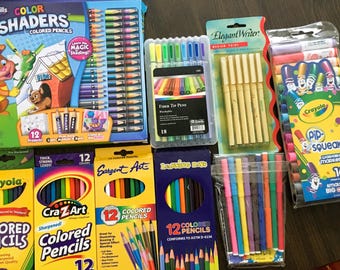 Art Supplies; Colored Pencils and Markers; Never Used or Gently Used