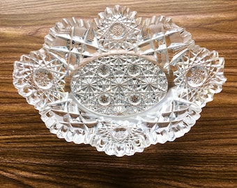 Beautiful Cut Crystal Bowl|Vintage Crystal Bowl|Clear Crystal|Art & Collectibles|Collectibles|Collectible Glass|Candy Bowl