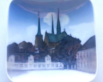 Vintage Royal Copenhagen Dish, Roskilde Domkirke, 1950's, Made in Denmark, Mint