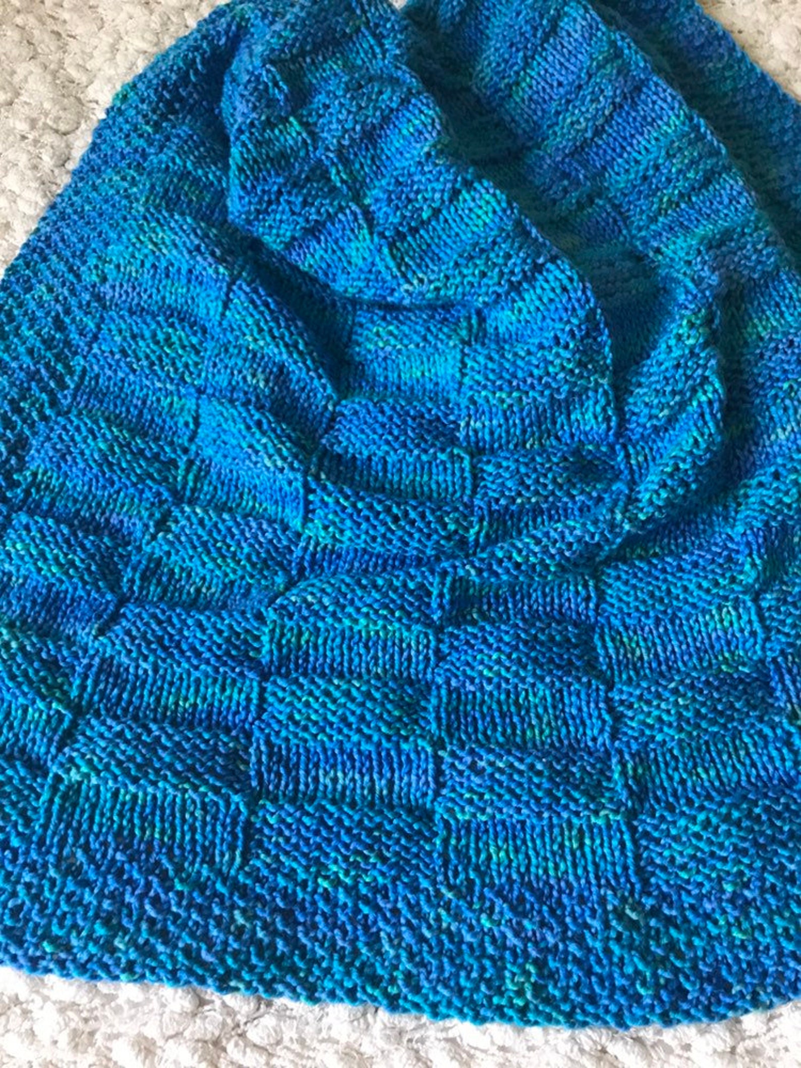 Hand Knit Baby Boy Blanket Knit Cotton Baby Blanket Peruvian Etsy