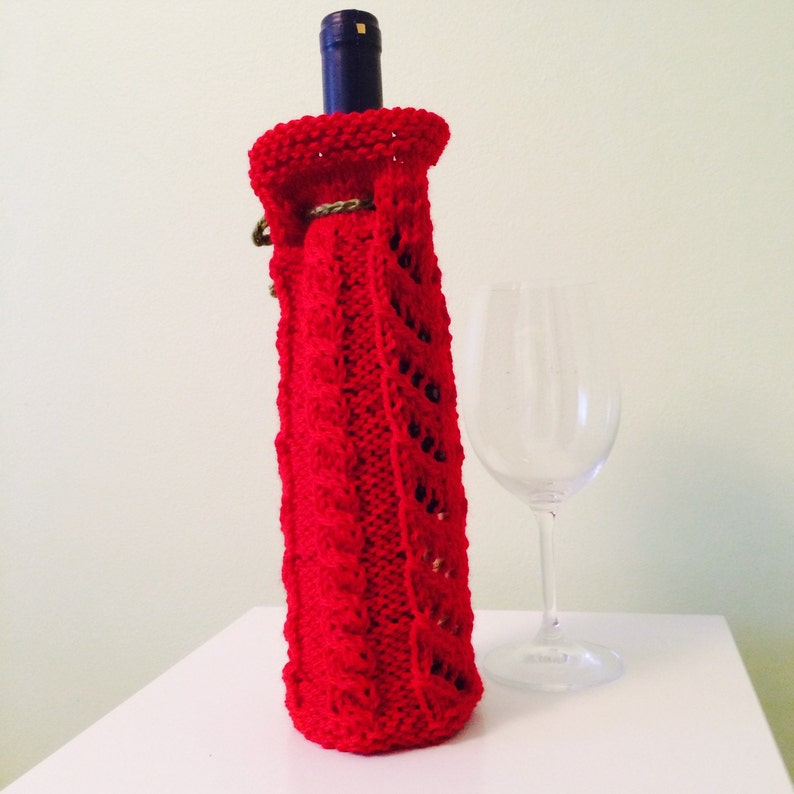 Knit Wine Bottle Cozy House warming gift Wine bottle cozy Etsy