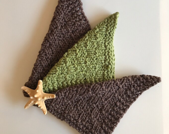 Hand Knit Face Cloths Hand Knit Cloths organic Cotton Etsy