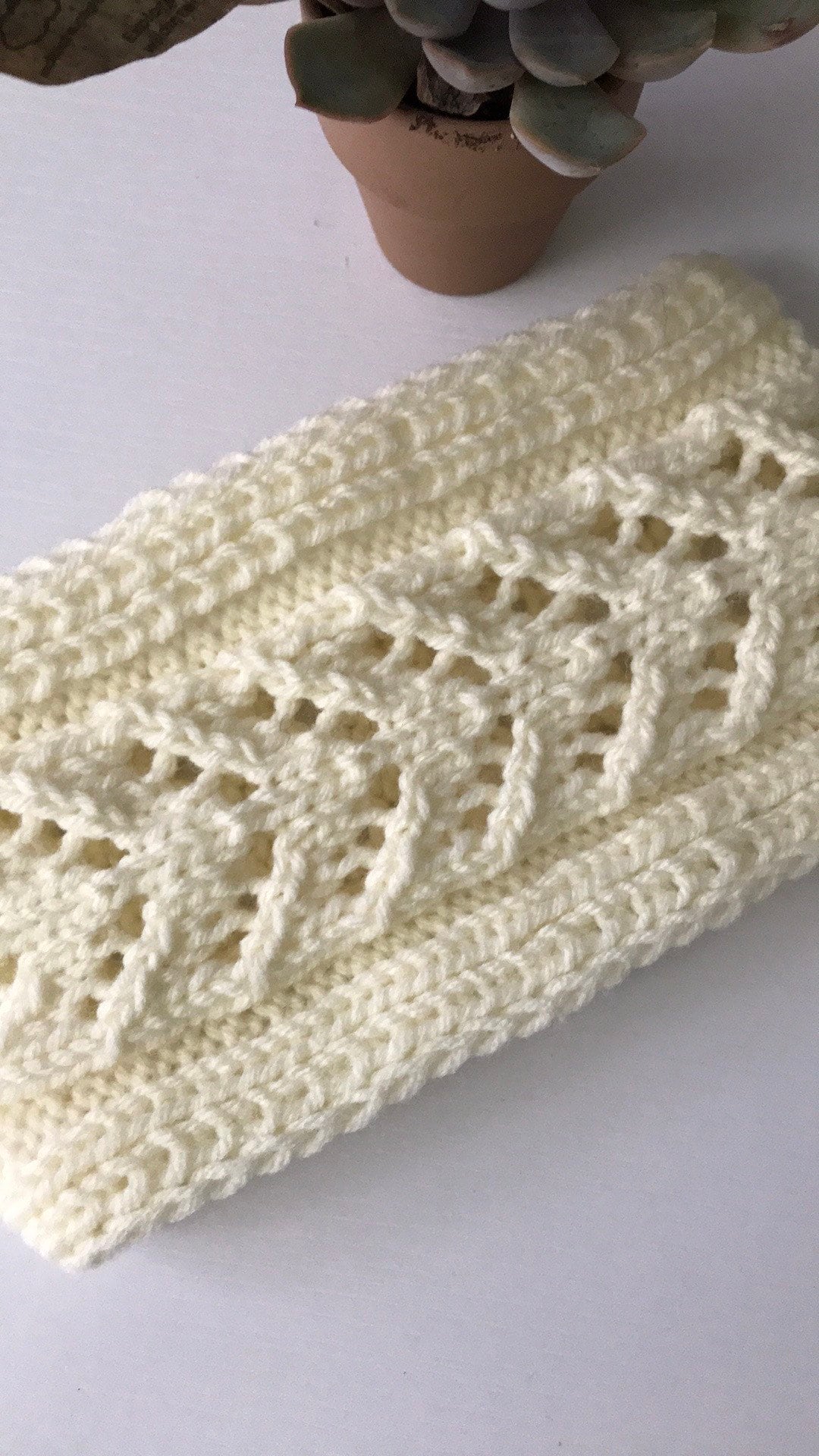 White Knit Headband White Knit Ear Warmerhand Knit Etsy