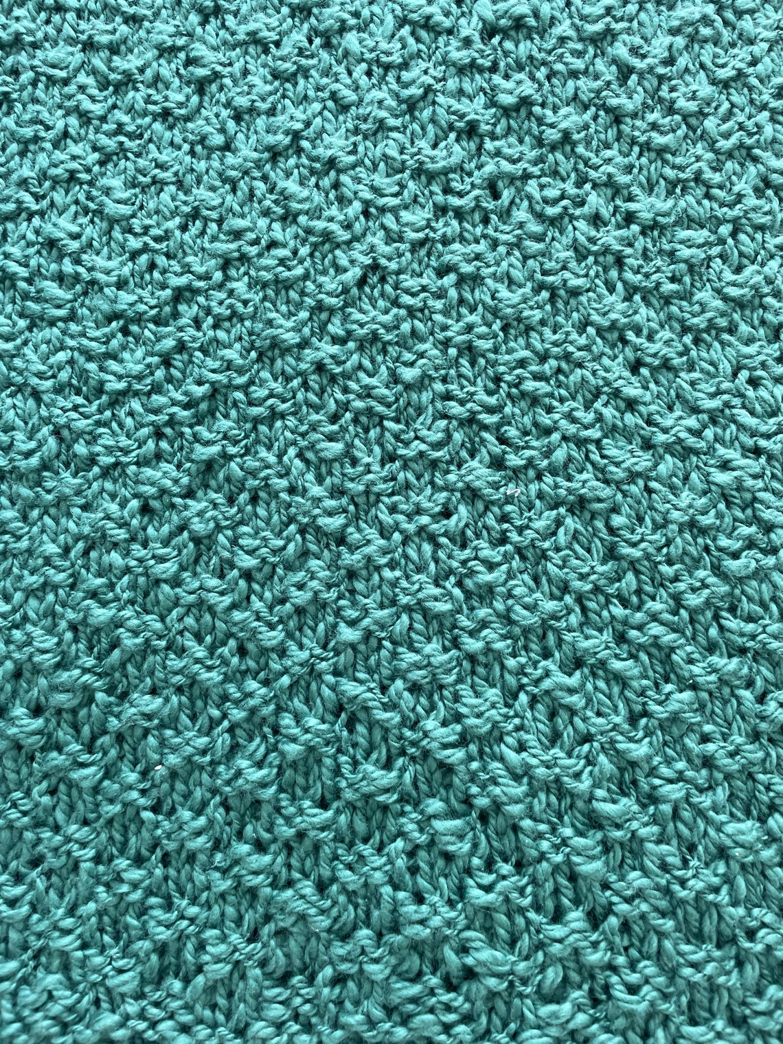 Eco Organic Cotton Baby Blanket Hand Knit Baby Blanket Green Etsy