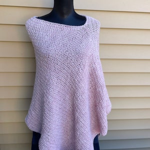 Winter women poncho- Blush pink poncho - knitted poncho - women poncho - hand knit pink poncho -Mother’s gift for her , mom , wife , sister