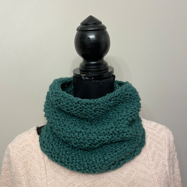 Green - Kumaun Hand-knitted Acrylic Woolen Neck Warmer