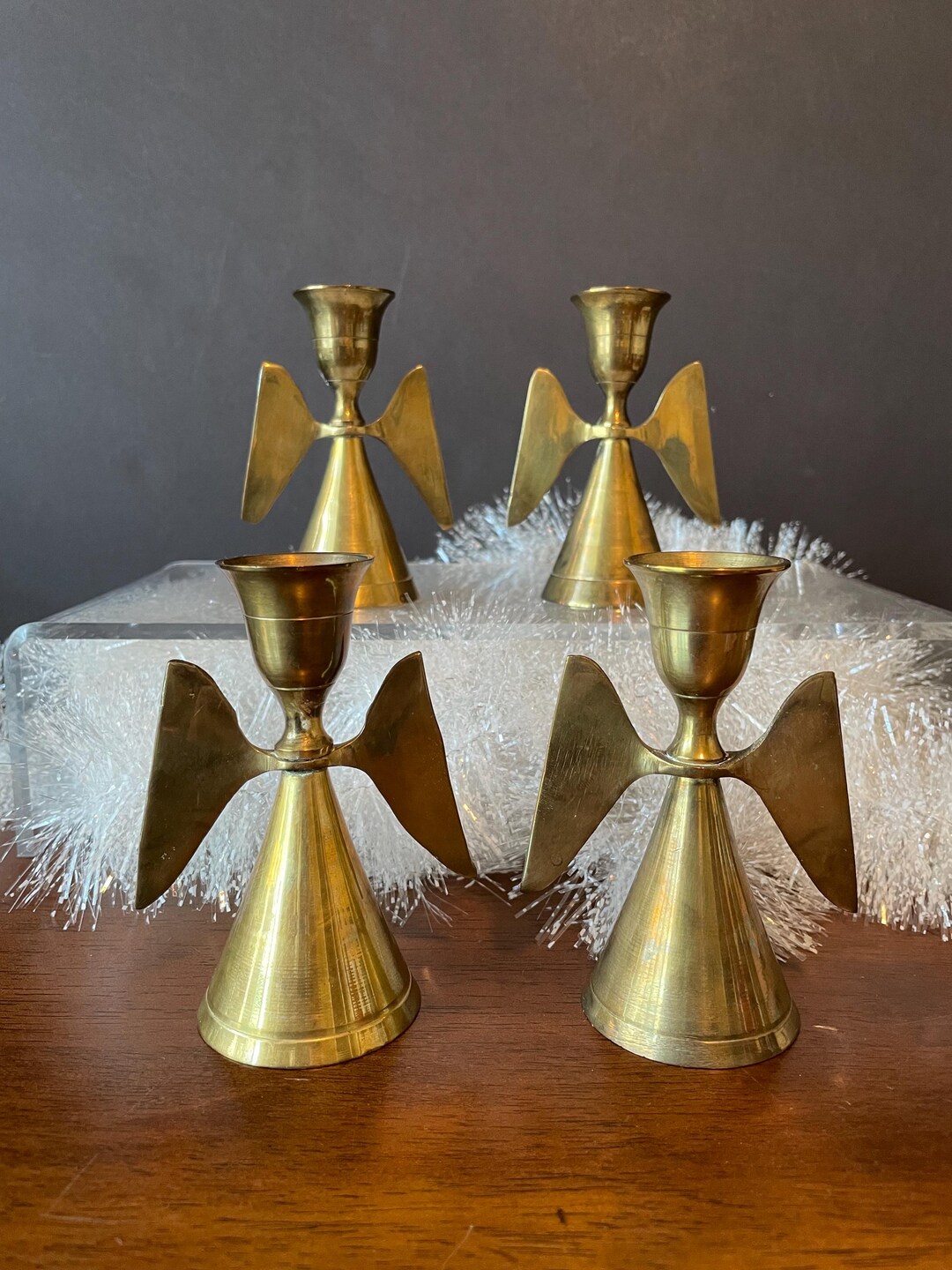 Vintage Brass Candle Holders Made In India