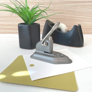 Vintage Cast Iron Single-Hole Paper Punch