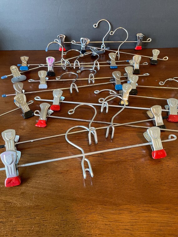 Vintage 1970's Metal Clip Clothes Hangers, Sold in Lots