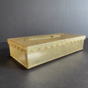 Vintage Gold Ransburg Tissue Box Holder