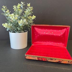 Vintage MCM Small Jewelry Box, Earrings Travel Case