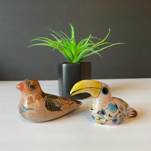 Vintage Tonala Bird or Talavera Toucan Figurines, Sold Individually