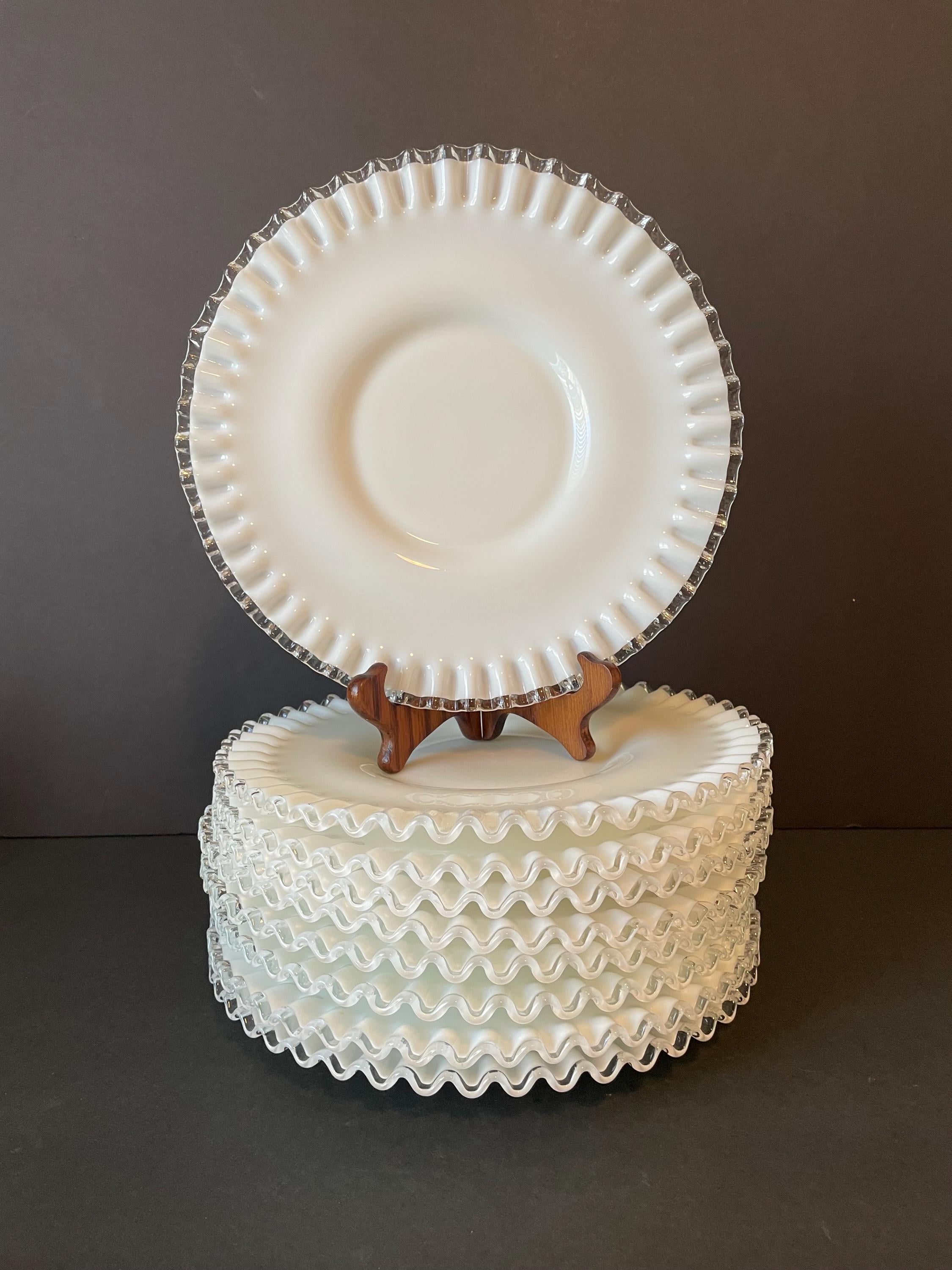 Fenton Silver Crest Dinner Plates - Etsy Fenton Silver Crest Dinner Plates - Etsy