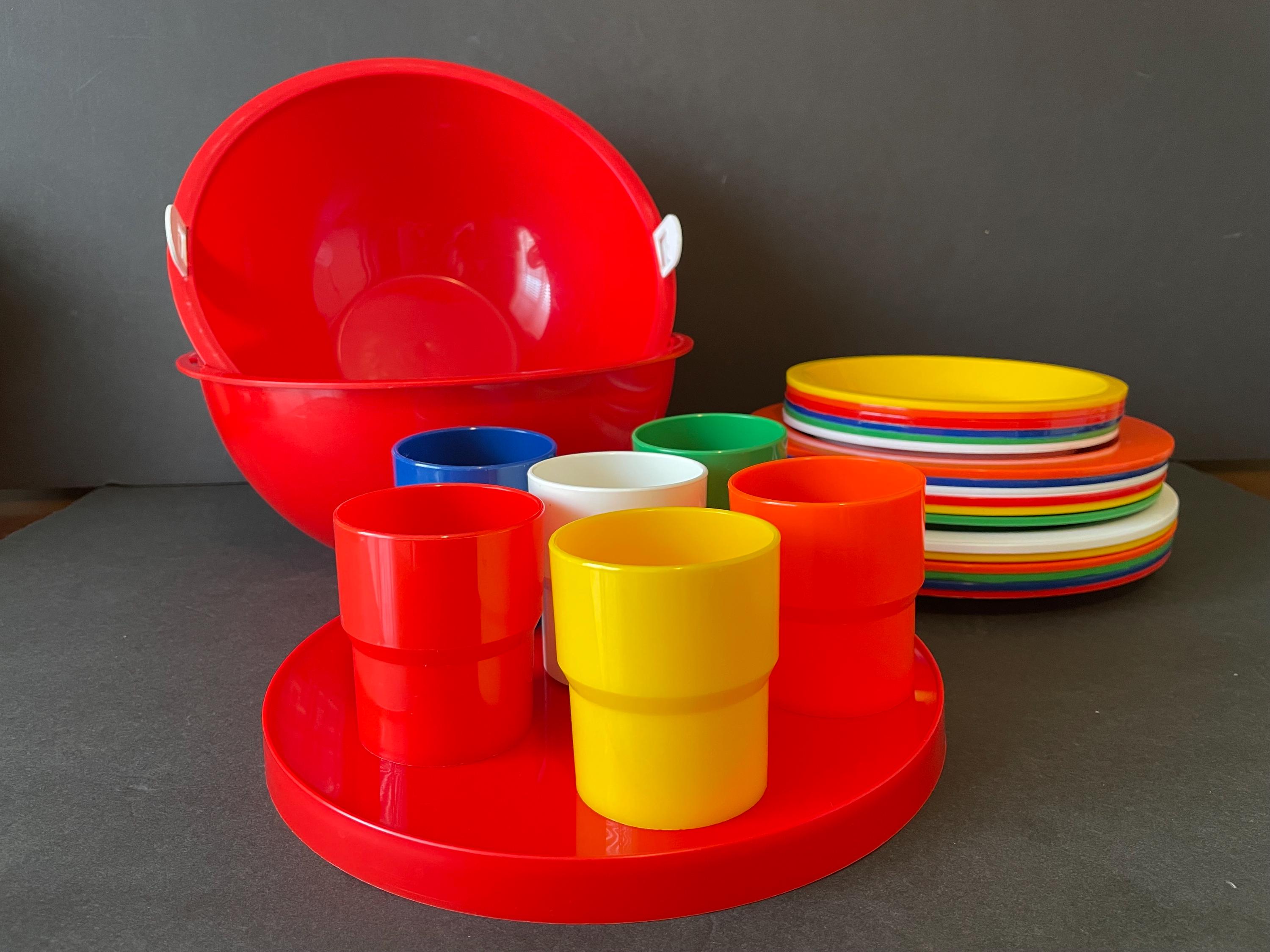 ビンテージ INGRID ピクニック キャンプ お皿 コップ セット アウトドア BBQ レア USA