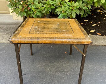 Mid Century Vintage Leg-o-matic Embellished Wooden Folding