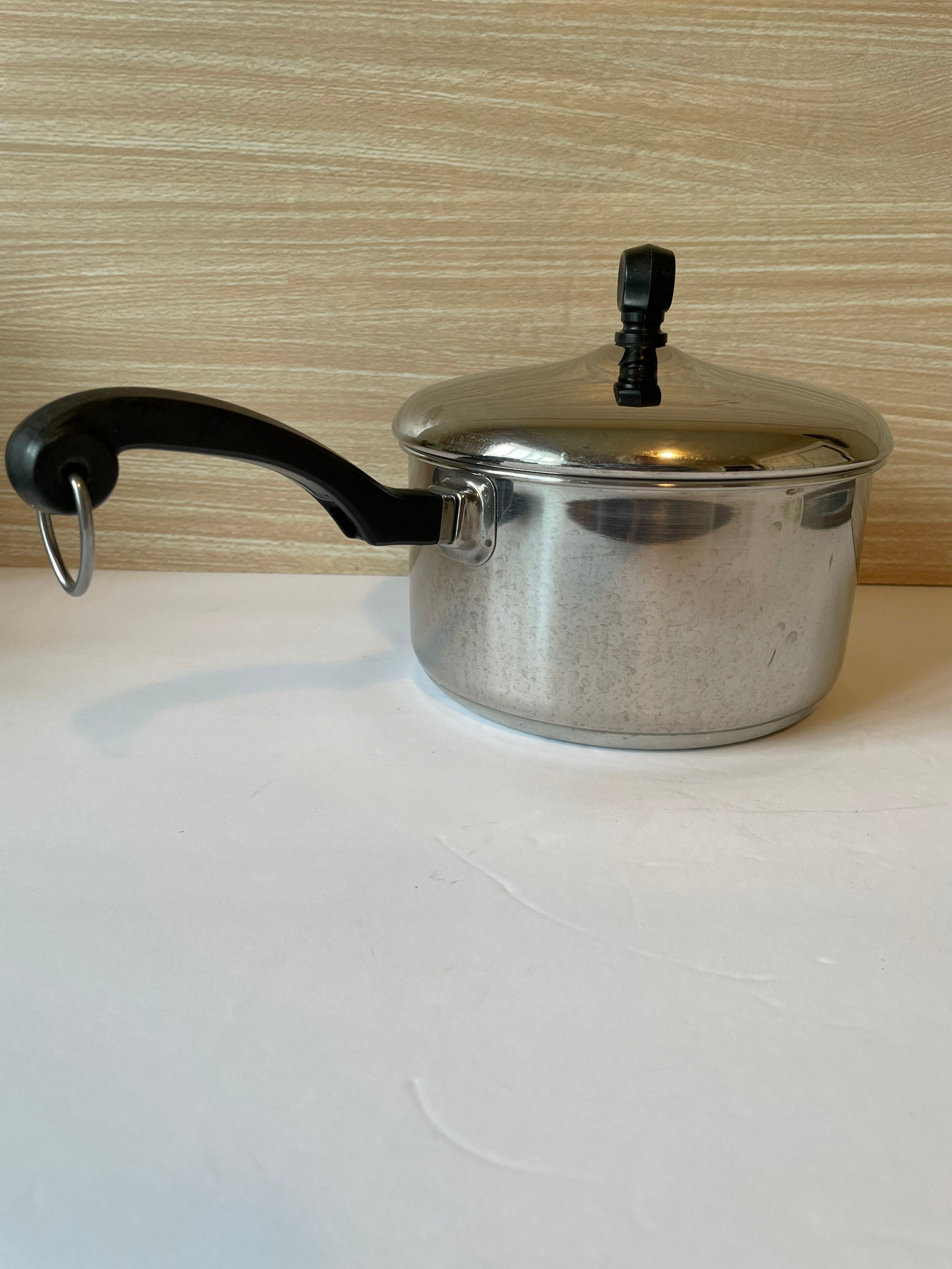 Farberware 2.5 Quart Saucepan With Lid Stainless Steel Aluminum Clad Vintage