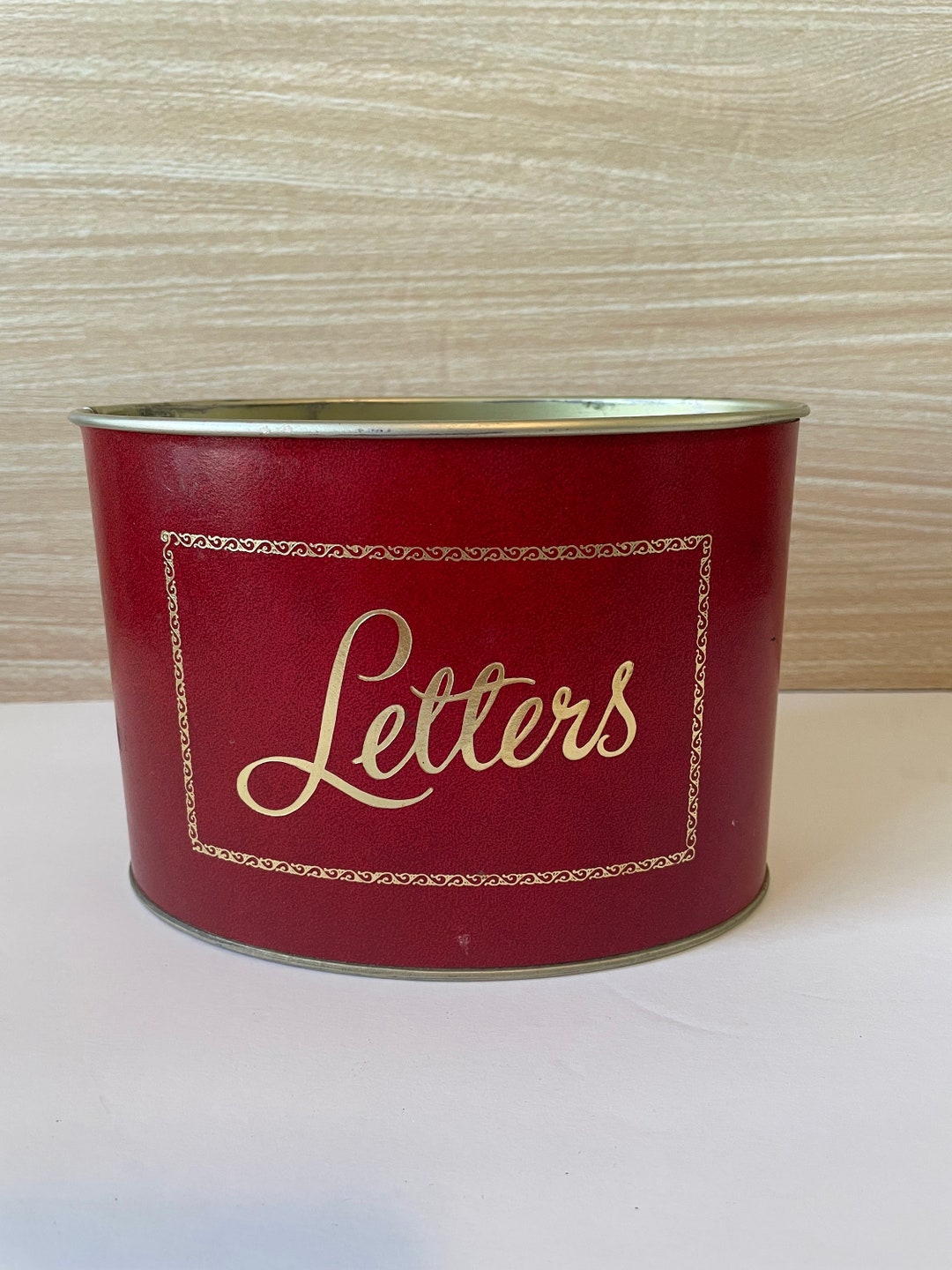 Vintage letters Desk Holder MCM Noteholder Etsy