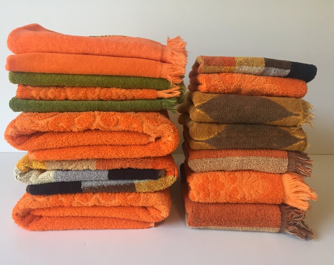 Vintage Bath Towels, 100 Cotton Royal Family Cannon Towels, Bathroom
