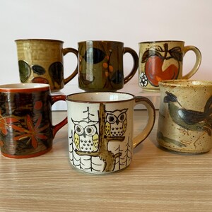 Vintage Stoneware Coffee Mugs, Sold Individually