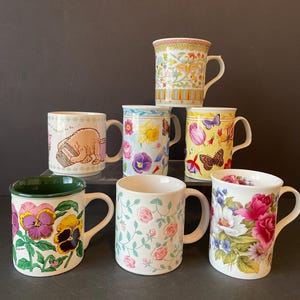 Vintage Porcelain or Ceramic Coffee Cups. Mugs Sold Individually