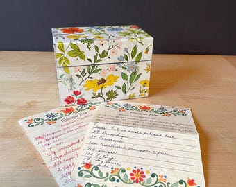 Vintage Hallmark "Forest Images" Recipe Box Filled with Recipes