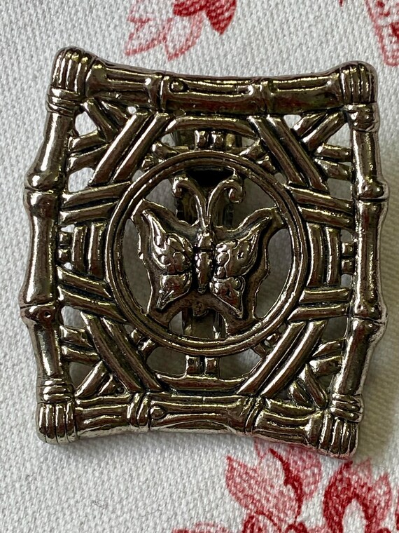 John Hardy Silver Square Butterfly Pattern Access… - image 2