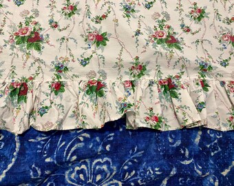 Ralph Lauren Flat  Twin Sheet Blaine Ruffle Edge USA