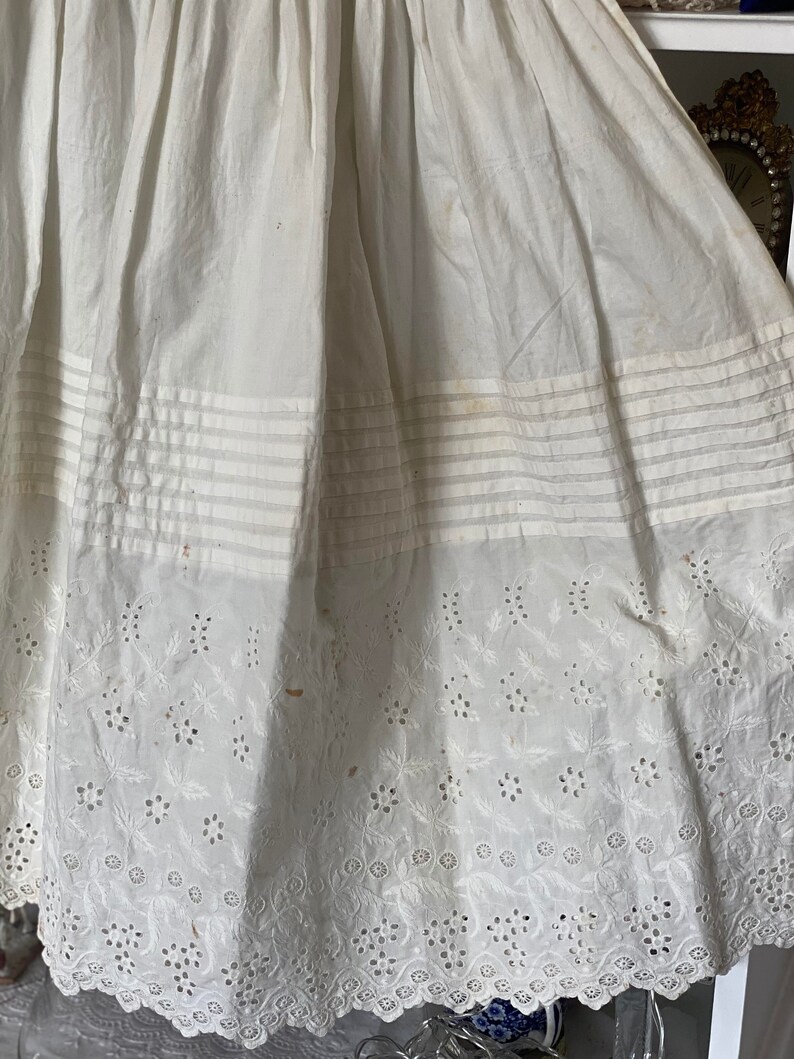 Victorian White Eyelet Short Slip Petticoat Undergarment - Etsy