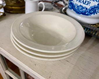 Homer Laughlin Ironstone Flat Top Bowls Set of 3