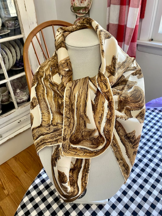 French Silk/Soie Scarf by Pierre Balmain Couture D
