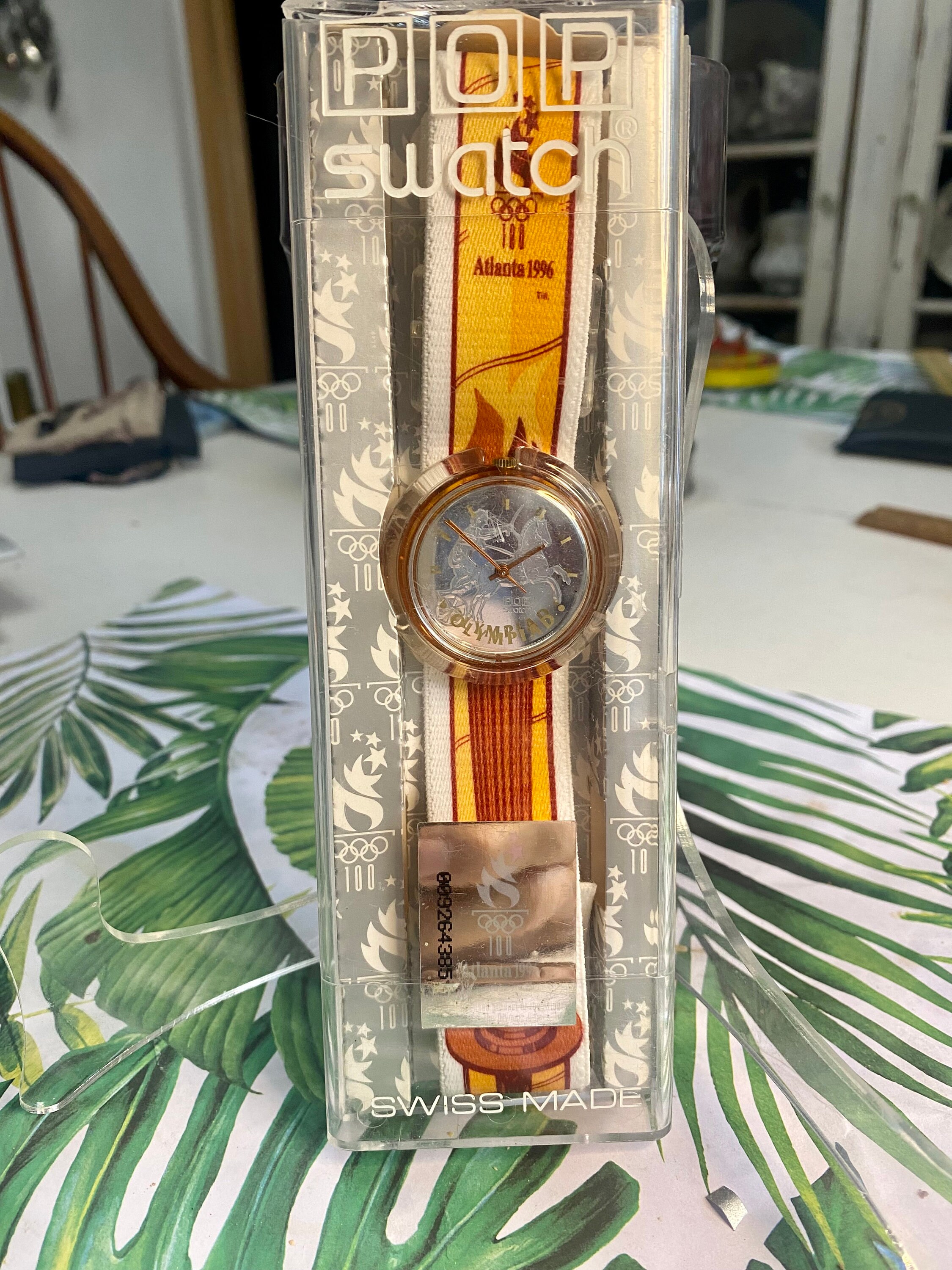 Swatch POP Watch Swiss Made 1996 Atlanta IOB Instruction Pamphlets 