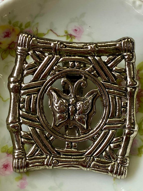 John Hardy Silver Square Butterfly Pattern Access… - image 8