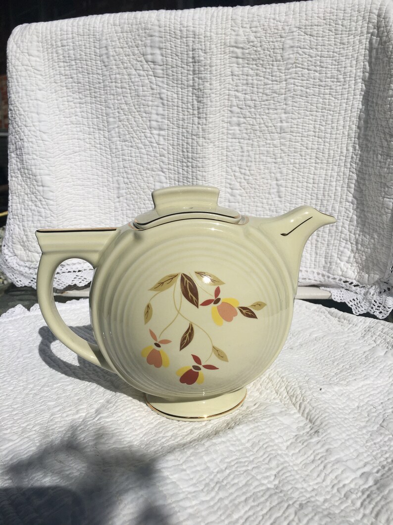 Autumn Leaf Jewel Tea Teapot Collector Club N.A.L.C.C Hall Etsy