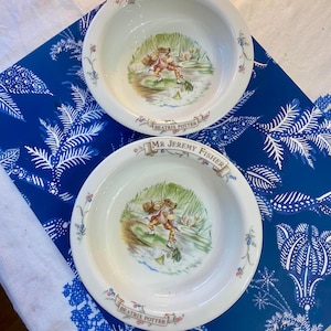 Beatrix Potter Mr. Jeremy Fisher Frog Bowl, Royal Albert Bone China Set of Two