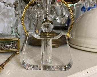 Crystal Perfume Bottle With Stopper Made Ireland Crystal Glass