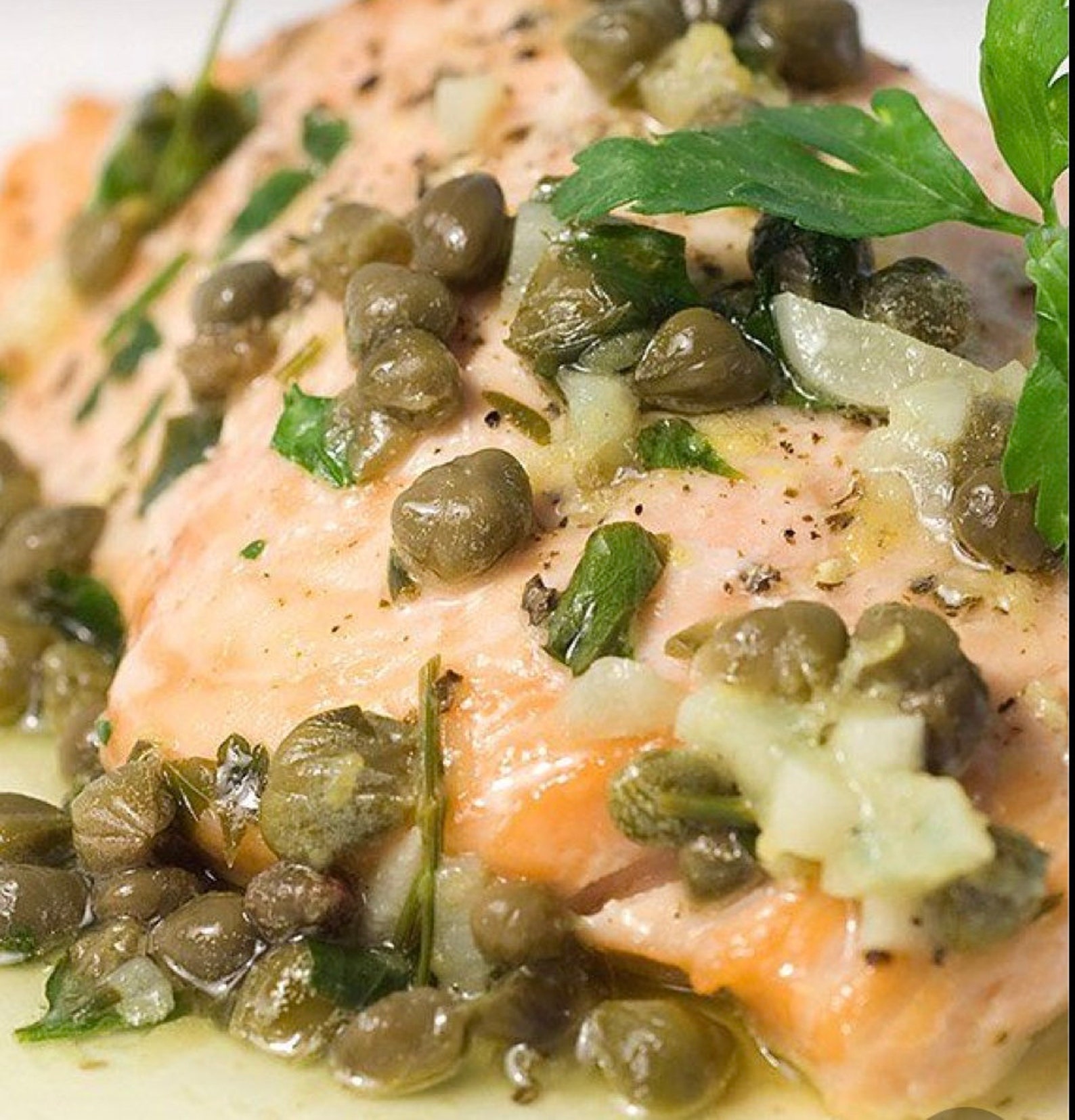 SALMON With Caper Lemon Sauce - Etsy