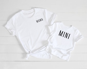 Mama And Mini - Mommy And Me Outfits - Mom And Son Shirt Set - Mama and Daughter Shirt Set - Mom Life - Matching Shirts