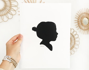 Custom Portrait Silhouettes - Portrait Silhouette - Custom Silhouette - Portrait Silhouette