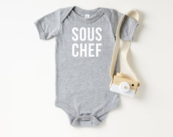 Sous Chef Onesie® - Sous Chef Outfit - Sous Chef Baby Onesie® - Baby Sous Chef - Mini Chef Baby Onesie® - Mini Chef Bodysuit