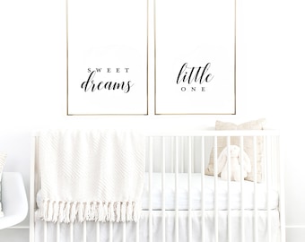 Sweet Dreams Little One - Nursery Print - Nursery Art - Decoración de nursery - Sweet Dreams Print