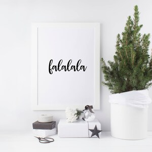 Falalala Print - Weihnachten Print - Weihnachts Wand Print - Weihnachten Printable - Digital Download Weihnachten