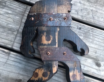 1’ Bigfoot Barrel Wood Cutout with Rings