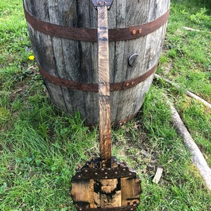 Bourbon Barrel Wood Banjo with Rings