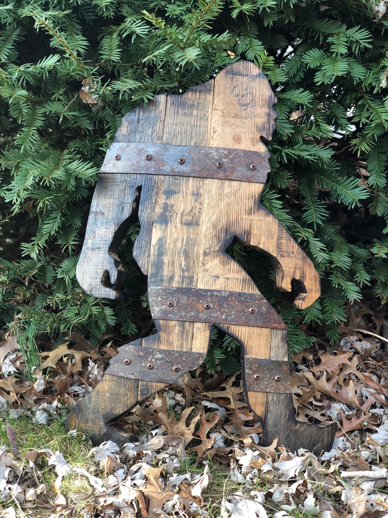 2 Bigfoot Barrel Wood Cutout With Rings - Etsy