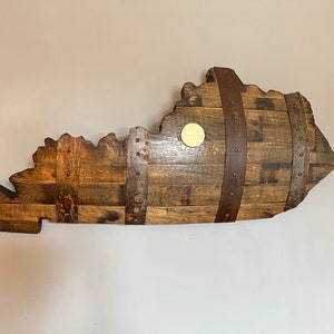 3' Kentucky State Bourbon Barrel Cutout with Bunghole.