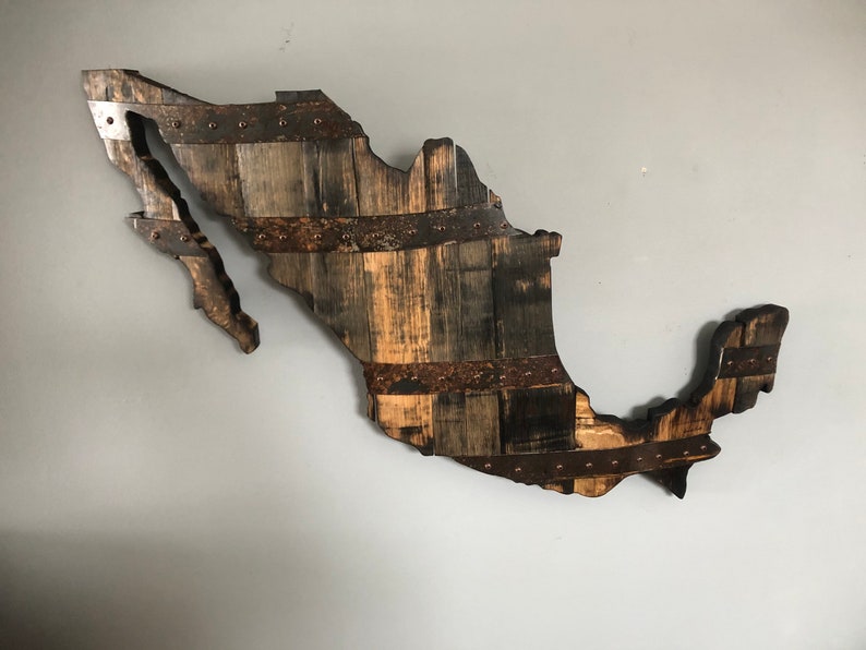 3\u2019 Mexico Bourbon Barrel wood cutout with rings
