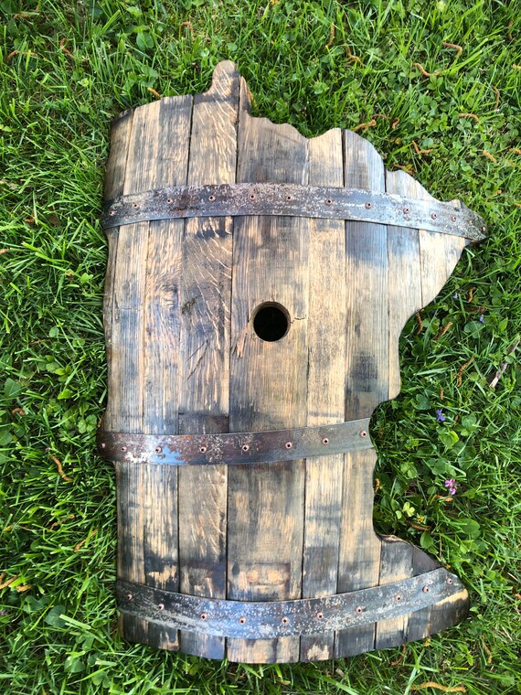 3\u2019 Mexico Bourbon Barrel wood cutout with rings